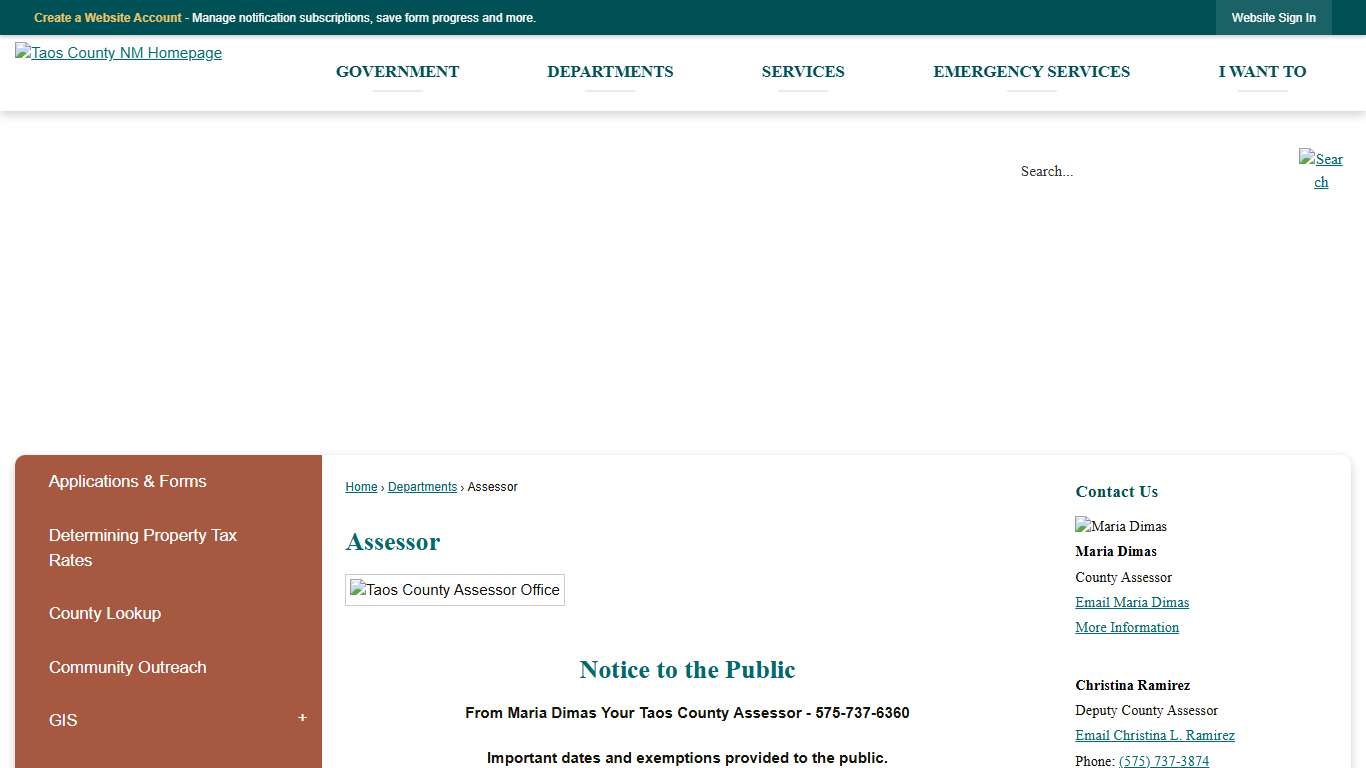 Assessor | Taos County, NM